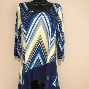 Cupio tunic top dress asymmetrical hem small EUC